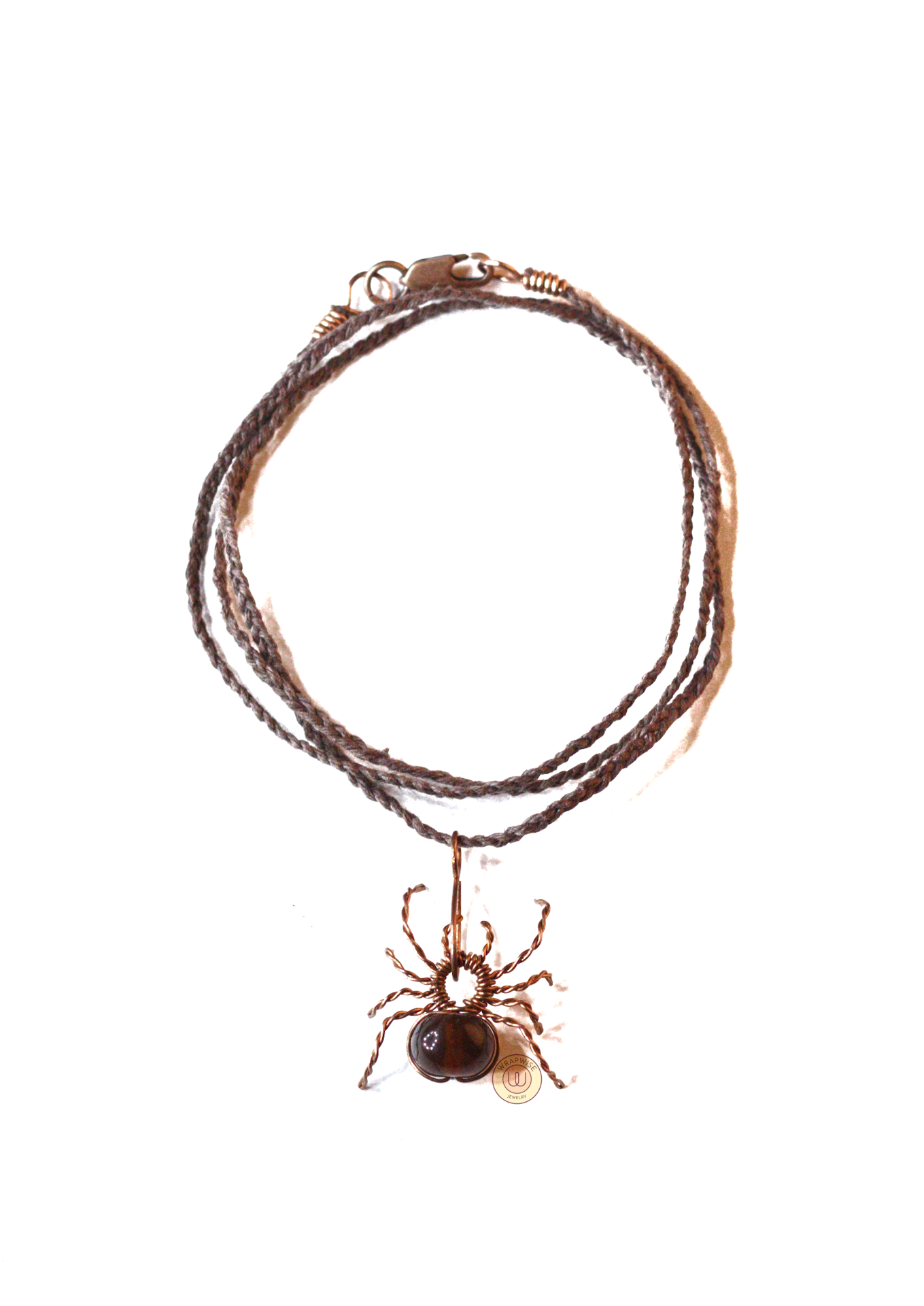 B Spider Matinee Necklace  Solid Copper & Brass – Wrapwise Jewelry